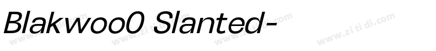 Blakwoo0 Slanted字体转换